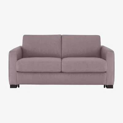 Furniture Village Nicoletti Italia - Alcova 2 Seater Fabric Sofa Bed with Box Arms - Fuente Rose