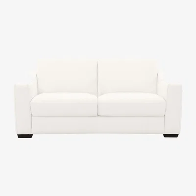 Furniture Village Optimus 3 Seater Leather Sofa Bed with Memory Foam Mattress - White- World of Leather