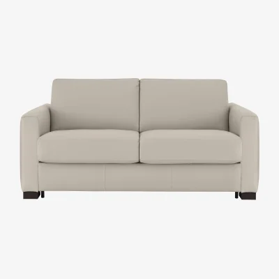 Furniture Village Nicoletti - Alcova 2 Seater Leather Sofa Bed with Box Arms - Sofas and Armchairs - In Time for Christmas