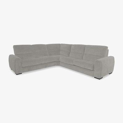 Furniture Village Flex Fabric Large Left Hand Facing Corner Sofa Bed with Storage Arm - Dove