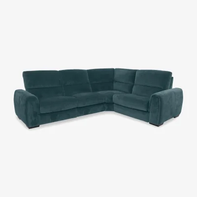 Furniture Village Flex Fabric Small Corner Sofa Bed with Storage Arm - Peacock