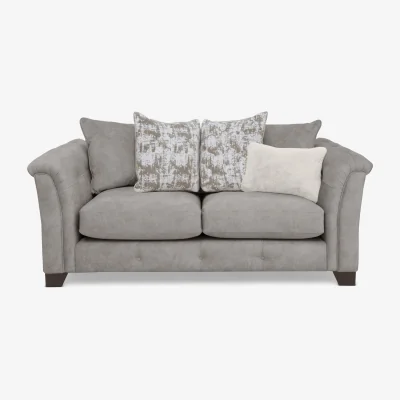 Furniture Village Aura 2 Seater Fabric Scatter Back Sofa Bed - Kenzo Oatmeal - Sofas and Armchairs - In Time for Christmas