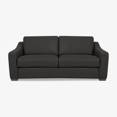 Furniture Village World of Leather - Nap 3 Seater Leather Sofa Bed - Black - Sofas and Armchairs - In Time for Christmas