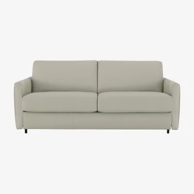 Furniture Village Nicoletti - Alcova 3 Seater Leather Sofa Bed with Slim Arms - Sofas and Armchairs - In Time for Christmas