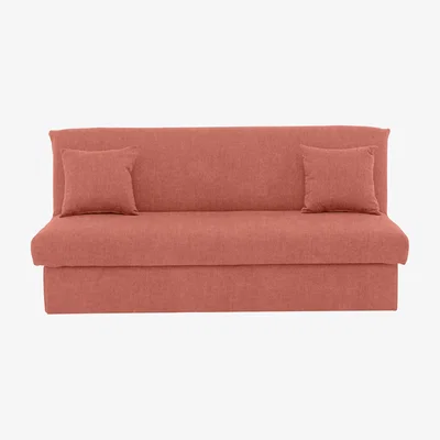 Furniture Village Versatile 3 Seater Fabric Sofa Bed No Arms - Pink