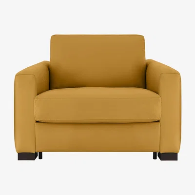 Furniture Village Nicoletti - Alcova Leather Chair Sofa Bed with Box Arms - Torello Senape