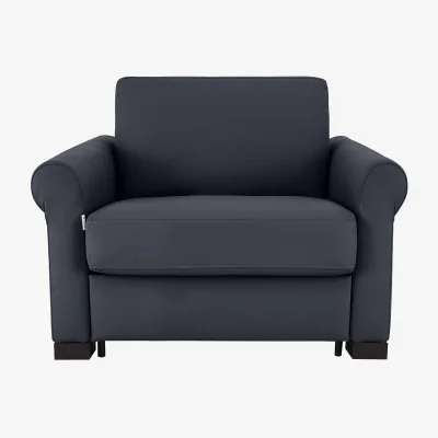 Furniture Village Nicoletti - Alcova Leather Chair Sofa Bed with Scroll Arms - Sofas and Armchairs - In Time for Christmas