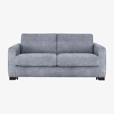 Furniture Village Nicoletti - Alcova 2.5 Seater Fabric Sofa Bed with Box Arms - Baby Blue