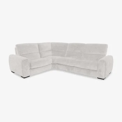Furniture Village Flex Fabric Small Corner Sofa Bed with Storage Arm - R110 Sand