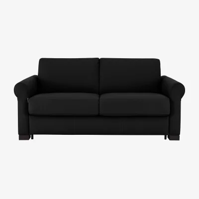Furniture Village Nicoletti - Alcova 2 Seater Leather Sofa Bed with Scroll Arms - Sofas and Armchairs - In Time for Christmas