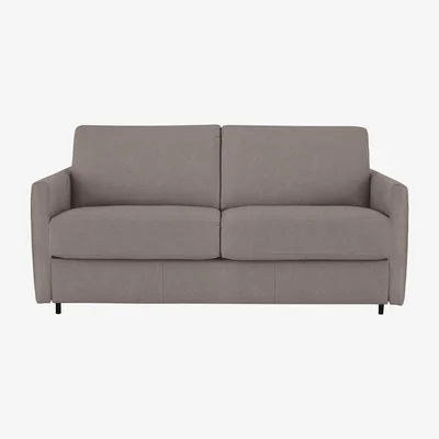 Furniture Village Nicoletti Italia - Alcova 2.5 Seater Fabric Sofa Bed with Slim Arms - Flambe Tortora