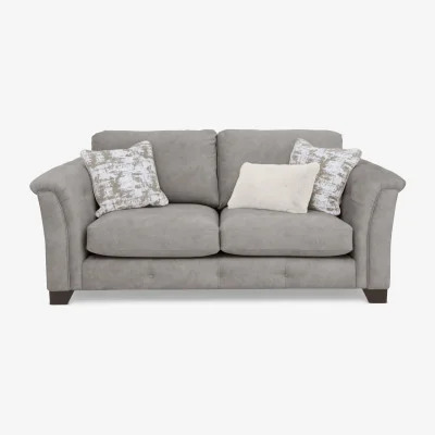 Furniture Village Aura 3 Seater Fabric Classic Back Sofa Bed - Kenzo Oatmeal - Sofas and Armchairs - In Time for Christmas