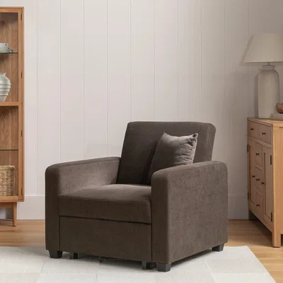 Habitat Habitat Reagan Single Fabric Chairbed - Chocolate
