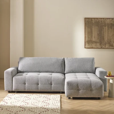 Habitat Habitat Mick Fabric Reversible Corner Chaise Sofa Bed - Grey