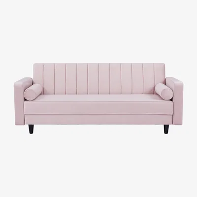 Habitat Habitat Preston Clic Clac Velvet Sofa Bed - Pink