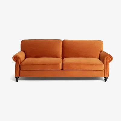 Habitat Habitat Joel 3 Seater Fabric Sofa Bed - Orange