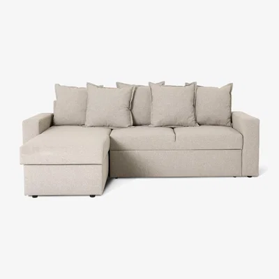 Habitat Habitat Oxford Left Hand Chaise Sofa Bed - Stone