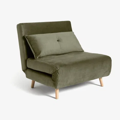 Habitat Habitat Roma Single Velvet Chairbed - Sage Green