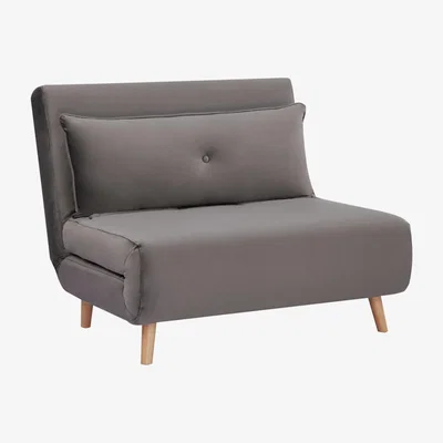 Habitat Habitat Roma Small Double Velvet Chair Bed - Charcoal