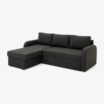 Habitat Habitat Carter Left Hand Corner Chaise Sofa Bed - Charcoal