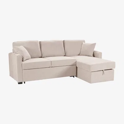 Habitat Habitat Reagan Right Corner Fabric Sofa Bed - Natural