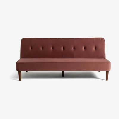 Habitat Habitat Odeon 2 Seater Velvet Sofa Bed - Pink