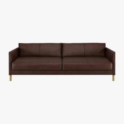 Habitat Habitat Hyde 3 Seater Leather Sofa Bed - Brown