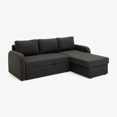 Habitat Habitat Carter Right Hand Corner Chaise Sofa Bed - Charcoal