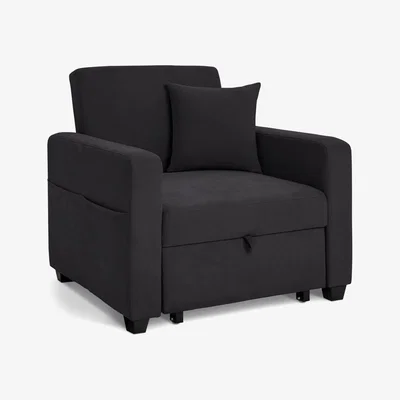 Habitat Habitat Reagan Fabric Chairbed - Charcoal