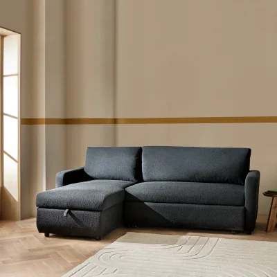 Habitat Habitat Enia Fabric Left Hand Corner Chaise Sofa Bed - Grey