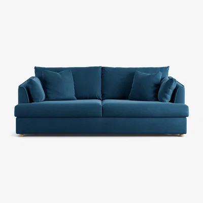 Habitat Habitat Holmfirth Velvet 3 Seater Sofa Bed - Ink Blue
