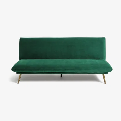 Habitat Habitat Matteo 2 Seater Velvet Sofa Bed - Green