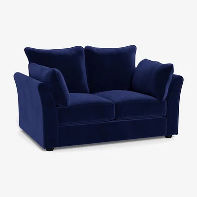 Heal's Heal's Tailor 2 Seater Sofa Smart Luxe Velvet Midnight Natural Beech Feet - Heal's UK Furniture