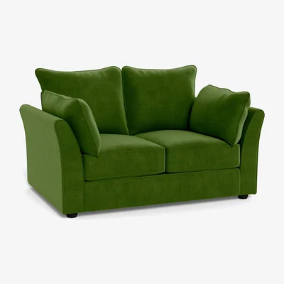 Heal's Heal's Tailor 2 Seater Sofa Smart Luxe Velvet Grass Natural Beech Feet - Heal's UK Furniture