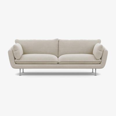 Heal's Heal's Allora 4 Seater Sofa Linen Hessian Stainless Steel Feet - Heal's UK Furniture