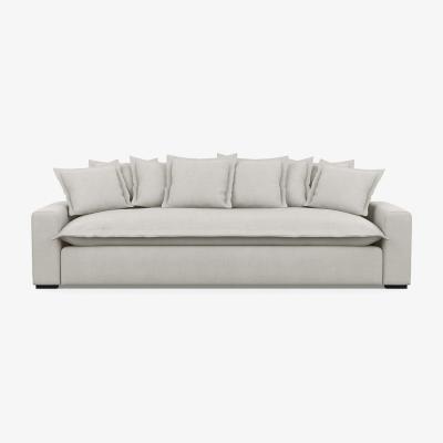 Heal's Heal's Brompton 5 Seater Sofa Capelo LinenCotton Sea Salt Black Feet - Heal's UK Furniture