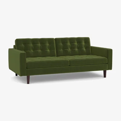 Heal's Heal's Hepburn 3 Seater Nobilis Velvet Leaf Wenge Feet - Heal's UK Furniture