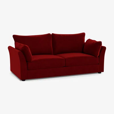 Heal's Heal's Tailor 4 Seater Sofa Smart Luxe Velvet Mulberry Natural Beech Feet - Heal's UK Furniture
