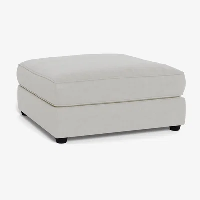 Heal's Heal's Tailor Footstool Capelo LinenCotton Sea Salt Natural Beech Feet - Heal's UK Furniture