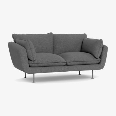 Heal's Heal's Allora 2 Seater Sofa Tejo Recycled Noir Black Feet - Heal's UK Furniture
