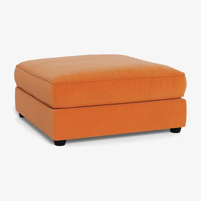 Heal's Heal's Tailor Footstool Tejo Recycled Zinnia Natural Beech Feet - Heal's UK Furniture