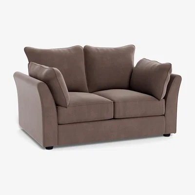 Heal's Heal's Tailor 2 Seater Sofa Smart Velvet Mouse Black Feet - Heal's UK Furniture