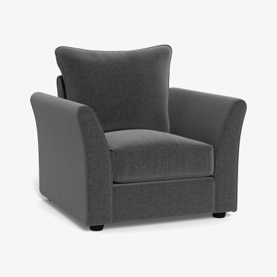 Heal's Heal's Tailor Armchair Melton Wool Granite Black Feet - Heal's UK Furniture