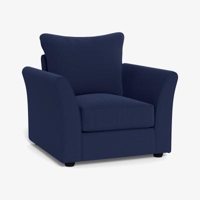 Heal's Heal's Tailor Armchair Melton Wool New Navy Black Feet - Heal's UK Furniture