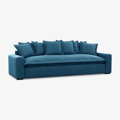 Heal's Heal's Brompton 5 Seater Sofa Smart Luxe Velvet Mulberry Black Feet - Heal's UK Furniture
