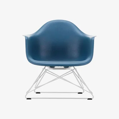 Heal's Vitra Eames LAR Chair Sea Blue White Powder Coated Wire Base With Cross Struts - Heal's UK Furniture