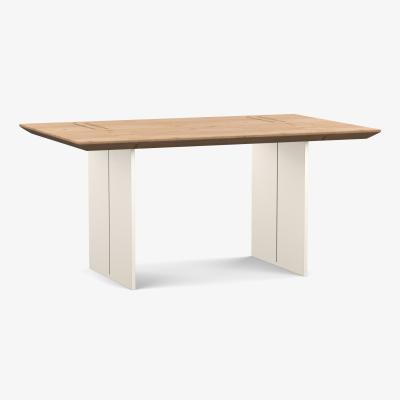 Heal's Heal's Berlin Dining Table 200x100cm Walnut Straight Edge Filled Stainless Steel Legs - Heal's UK Furniture