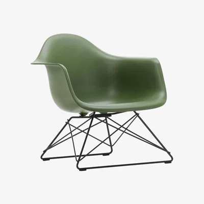 Heal's Vitra Eames LAR Chair Forest Basic Dark Powder Coated Wire Base With Cross Struts - Heal's UK Furniture