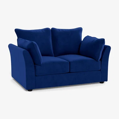 Heal's Heal's Tailor 2 Seater Sofa Smart Luxe Velvet Azure Natural Beech Feet - Heal's UK Furniture