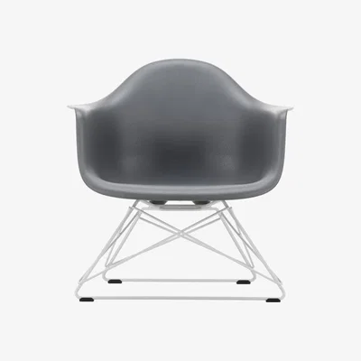 Heal's Vitra Eames LAR Chair Granite Grey White Powder Coated Wire Base With Cross Struts - Heal's UK Furniture